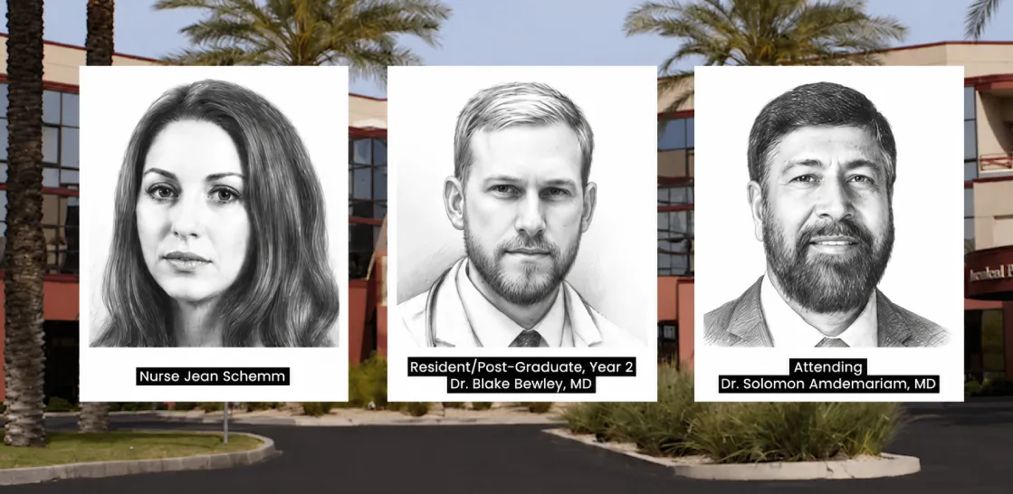 Nurse Jean Schemm, Dr. Blake Bewley, and Dr. Solomon Amdemariam Portraits of Nurse Jean Schemm, Dr. Blake Bewley, and Dr. Solomon Amdemariam